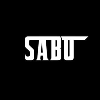 A logo for a documentary titled SABU, featuring bold white lettering against a black background.