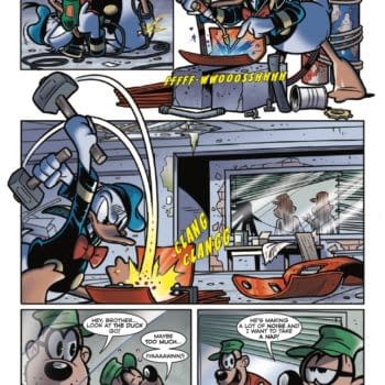 Interior preview page from WHAT IF DONALD DUCK BECAME IRON MAN #1 DONALD  SOFFRITTI COVER