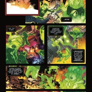 Interior preview page from ONE WORLD UNDER DOOM #4 BEN HARVEY COVER