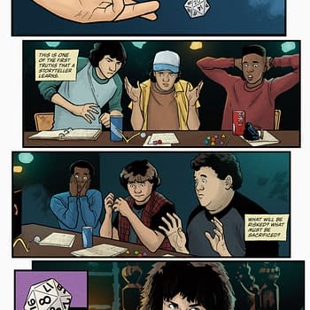 Interior preview page from STRANGER THINGS/DUNGEONS & DRAGONS: RISE OF HELLFIRE #4 DIANA SOUSA COVER