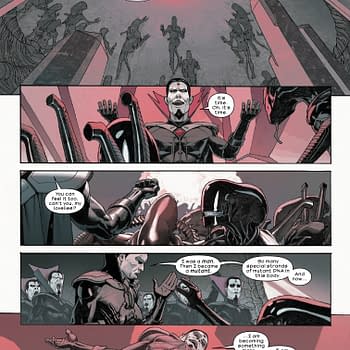 Interior preview page from ALIENS VS. AVENGERS #4 ESAD RIBIC COVER