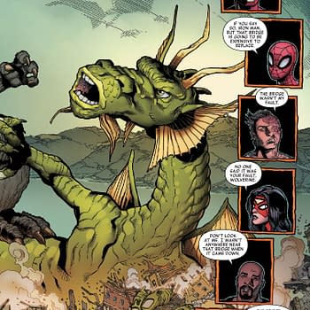 Interior preview page from GODZILLA VS. AVENGERS #1 LEINIL YU COVER