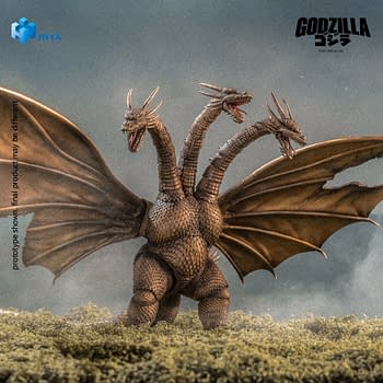 Battle Damaged King Ghoidorah Takes On Godzilla with New Hiya Toys 