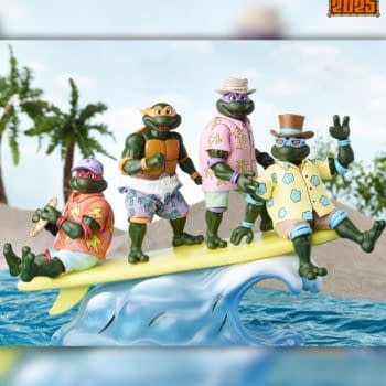 NECA Reveals Teenage Mutant Ninja Turtles Sewer Surfing Turtles 4-Pack
