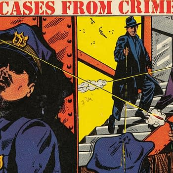 All-Famous Police Cases #8 (Star Publications, 1952):A vibrant illustration depicting a dramatic police scene, featuring officers and characters engaged in a tense confrontation, with a bold yellow background and the phrase 'TRUE CASES FROM CRIME FILES!' prominently displayed.