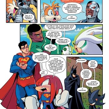 Interior preview page from DC x Sonic The Hedgehog #5