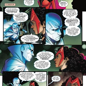 Interior preview page from THE VISION AND THE SCARLET WITCH #3 RUSSELL DAUTERMAN COVER