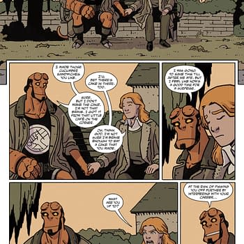 Interior preview page from HELLBOY IN LOVE: THE ART OF FIRE #1 CLEM ROBINS COVER