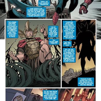 Interior preview page from SPIDER-VERSE VS. VENOMVERSE #4 LUCIANO VECCHIO COVER