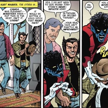 Two Coloured And Inked Pages Of John Byrne's X-Men: Elsewhen