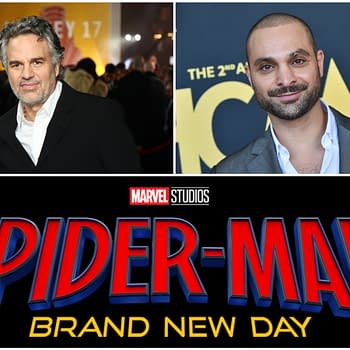 A promotional graphic featuring headshots of actors Mark Ruffalo and Michael Mando, alongside the logo for 'Spider-Man: Brand New Day' from Marvel Studios.