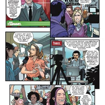 Interior preview page from ONE WORLD UNDER DOOM #7 BEN HARVEY COVER