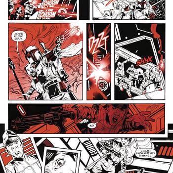 Interior preview page from STAR WARS: BOBA FETT - BLACK WHITE AND RED #1 ALEX MALEEV COVER