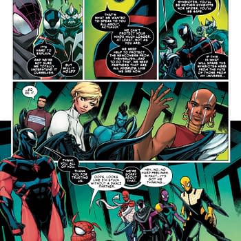 Interior preview page from SPIDER-VERSE VS. VENOMVERSE #5 LUCIANO VECCHIO COVER