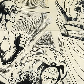 Original art for the cover of X-Men #150 by Dave Cockrum, with inks by Joe Rubinstein (Marvel, 1981).