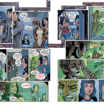 Interior preview page from Cheetah and Cheshire Rob the Justice League #5