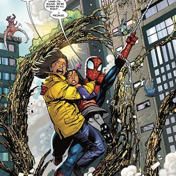 Interior preview page from RADIOACTIVE SPIDER-MAN #2 GIUSEPPE CAMUNCOLI COVER