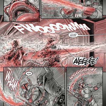 Interior preview page from STAR WARS: BOBA FETT - BLACK WHITE AND RED #3 E.M. GIST COVER