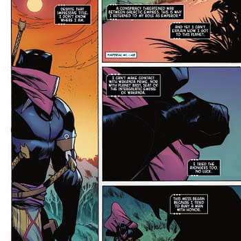 Interior preview page from BLACK PANTHER: INTERGALACTIC #1 CAFU COVER