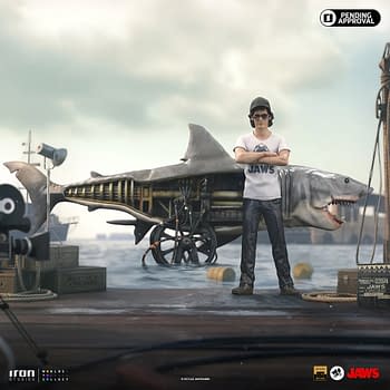 Jaws 50th Anniversary Arrives at Iron Studios with Steven Spielberg