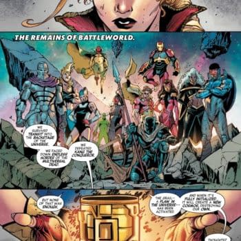 Interior preview page from AVENGERS #35 RUSSELL DAUTERMAN COVER