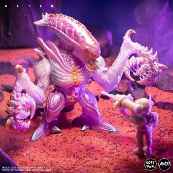 Mondo Debuts Limited Mantis Alien Soft Vinyl Cherry Blossom Figure
