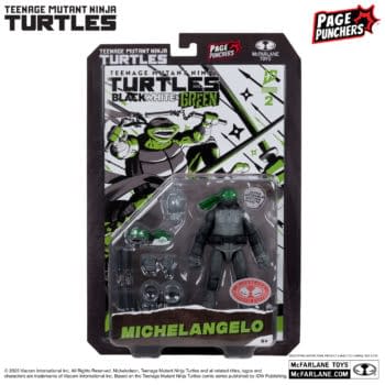 McFarlane Reveals Red Platinum TMNT: Black, White & Green Mikey
