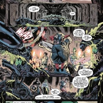 Interior preview page from ALIEN VS. CAPTAIN AMERICA #4 LEINIL YU COVER