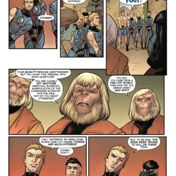 Interior preview page from PLANET OF THE APES VS. FANTASTIC FOUR #1 CORY SMITH COVER