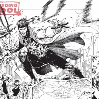 Superman/Spider-Man page with Gambit by Jim Lee