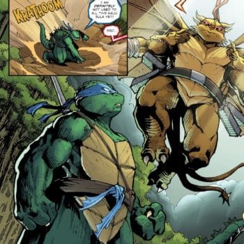 Interior preview page from TEENAGE MUTANT NINJA TURTLES X GODZILLA #5 FERO PE COVER