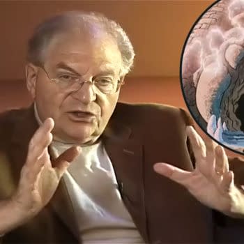 He-Man and the Masters of the Univere co-creator Michael Halperin discusses writing. Inset: He-Man and the Masters of the Universe introduction (1983, Filmation Associates).