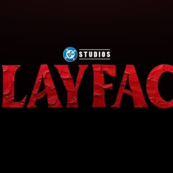 The official poster for 'Clayface' features the title in bold, textured red lettering against a dark background, with the 'DC Studios' logo above the title.
