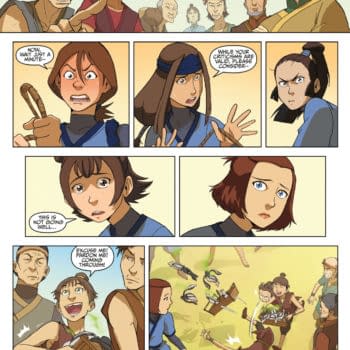 Interior preview page from AVATAR: THE LAST AIRBENDER - THE KYOSHI WARRIORS #1 JIMMY BETANCOURT COVER