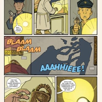 Interior preview page from YOUNG HELLBOY: THRILLING SKY ADVENTURES #1 CHRIS O'HALLORAN COVER