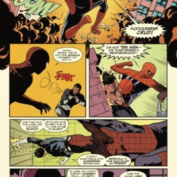 Interior preview page from PUNISHER VS. SPIDER-MAN #1 JONAS SCHARF COVER