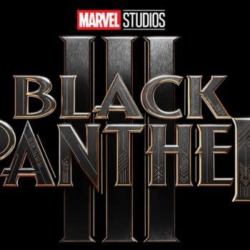 Marvel Studios Black Panther III logo on a black background, with the title in metallic letters and the Marvel Studios wordmark above it.