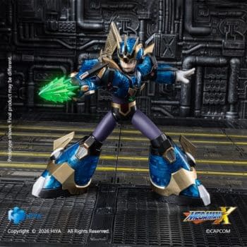 X Suits Up with New Ultimate Armor Mega Man X Figure from Hiya Toys