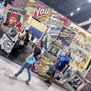 Walking Round The 1950's DC Comics Booth At San Diego Comic-Con Booth