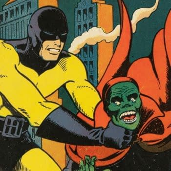 Top-Notch Comics #10 (MLJ, 1940) Al Camy cover crop showing the Black Hood battling the green-faced Skull above a city street.
