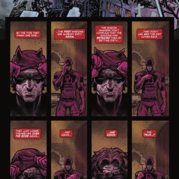 Interior preview page from DAREDEVIL #7 LEE GARBETT COVER