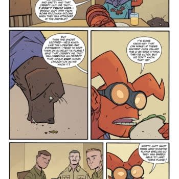 Interior preview page from YOUNG HELLBOY: THRILLING SKY ADVENTURES #3 CRAIG ROUSSEAU COVER