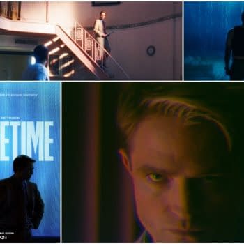 Promotional collage for Primetime featuring Chris Hansen in dark, tense scenes and the film title poster.