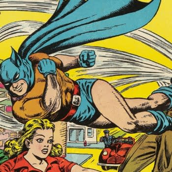 Lou Fine's Robot Battle in Mystery Men Comics #2, at Auction