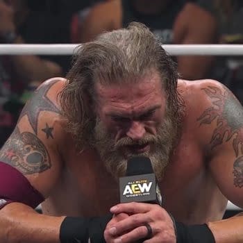Adam Copeland addresses the crowd on AEW Dynamite & Collision
