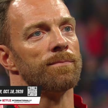 LA Knight listens to Roman Reigns on WWE Raw