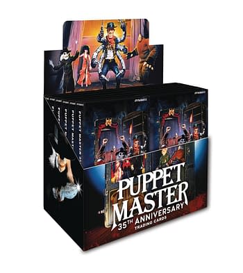 Cover image for PUPPET MASTER 35TH ANN DLX PREMIUM TRADING CARDS FOIL BOX (C