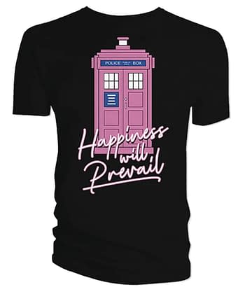 Cover image for DOCTOR WHO HAPPINESS WILL PREVAIL PINK TARDIS TS S