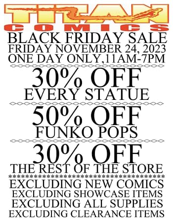 Comic Shops Doing Black Friday Sales For 2023