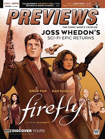Firefly and Alan Moore on Front of Next Week's Diamond Previews Publications